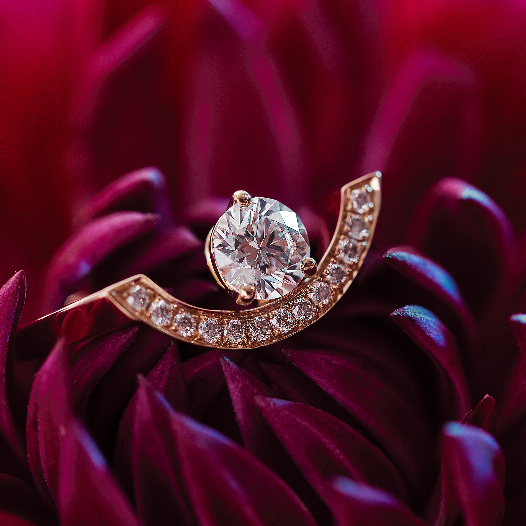 Bague_Intrepide_grand_arc_0.25ct_pavee_-_Or_rose_18k_-_diamant_ethique_-_Loyale_Paris
