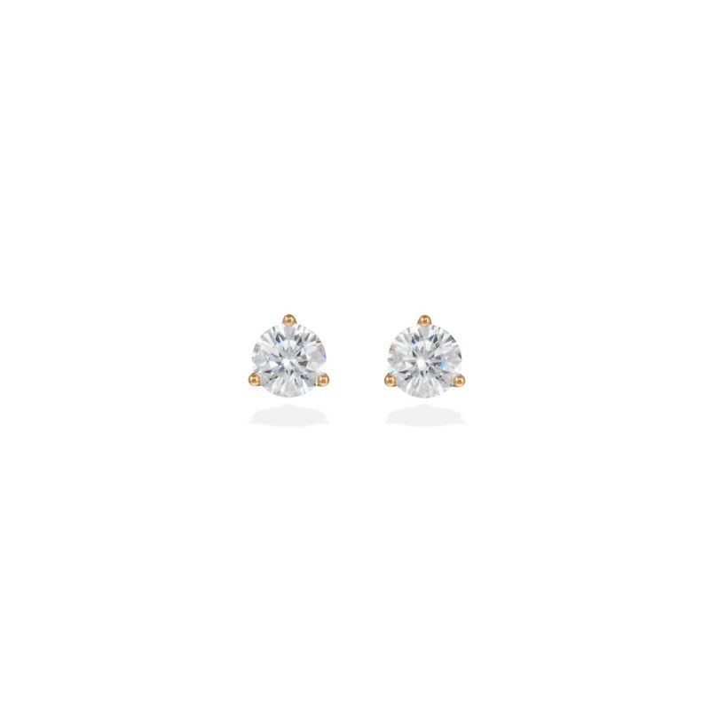 Earrings Pure 025ct x2 - 18k yellow gold lab grown diamond Loyale Paris