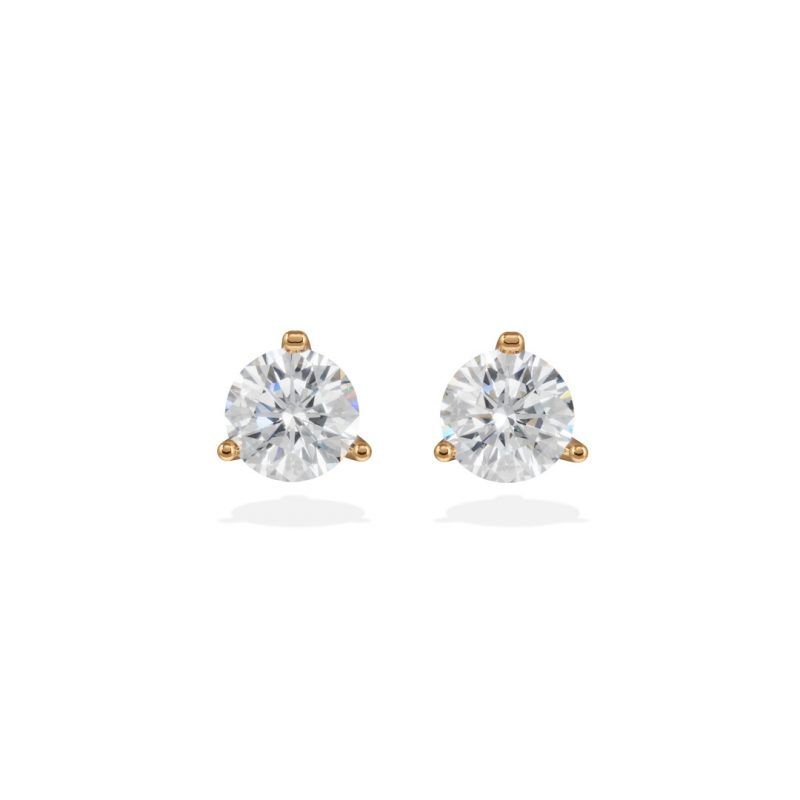 Earrings Pure 1ct x2 - 18k yellow gold lab grown diamond Loyale Paris