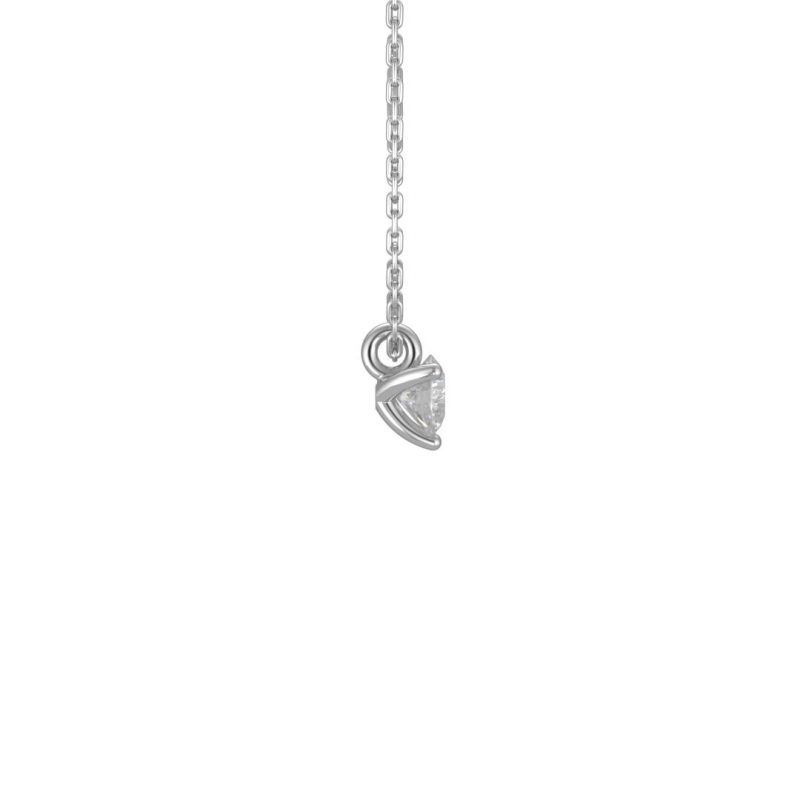 Necklace Pure 025ct - 18k white gold lab grown diamond Loyale Paris