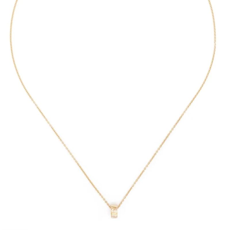 Necklace Ride & Love semi-pavé Small - 18k recycled yellow gold lab grown diamonds loyale paris fine jewelry 4