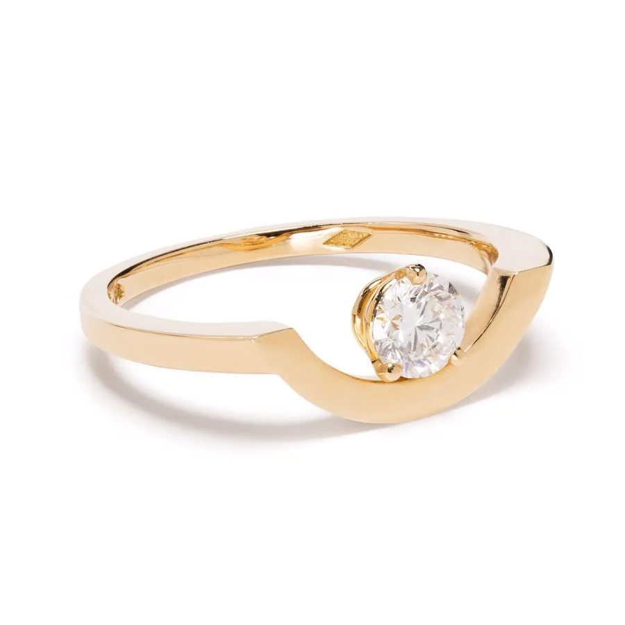 Ring Intrépide grand arc 05ct - 18k yellow gold lab grown diamond Loyale Paris 1