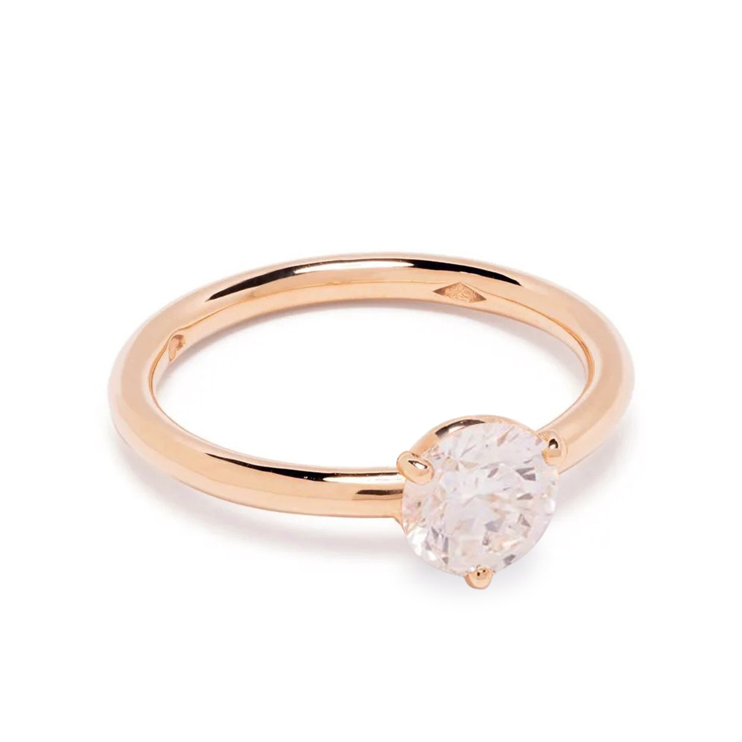 Solitaire Les Absolues 1ct - 18k rose gold lab grown diamond Loyale Paris