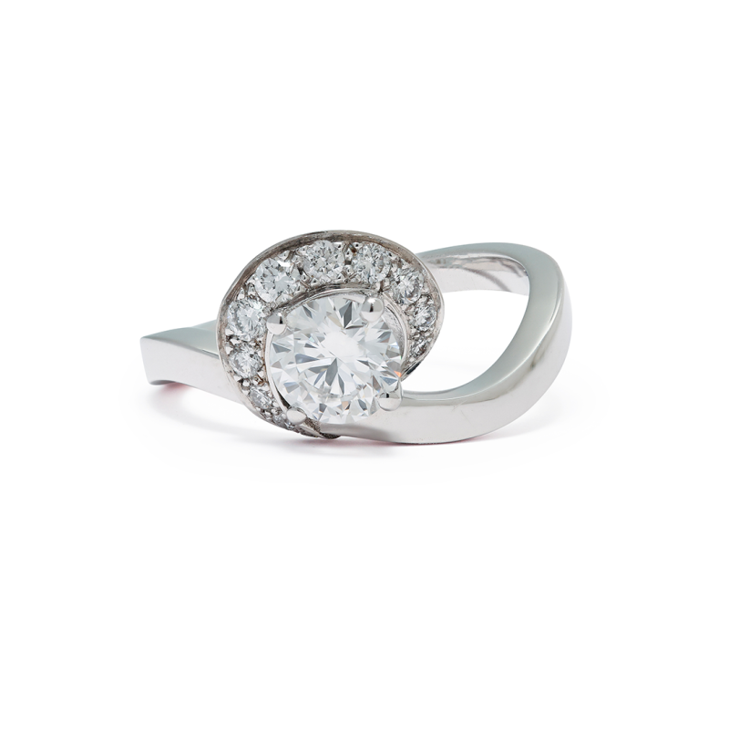 Ring Amour Éternel pavée - 18k white gold lab grown diamond loyale paris 1